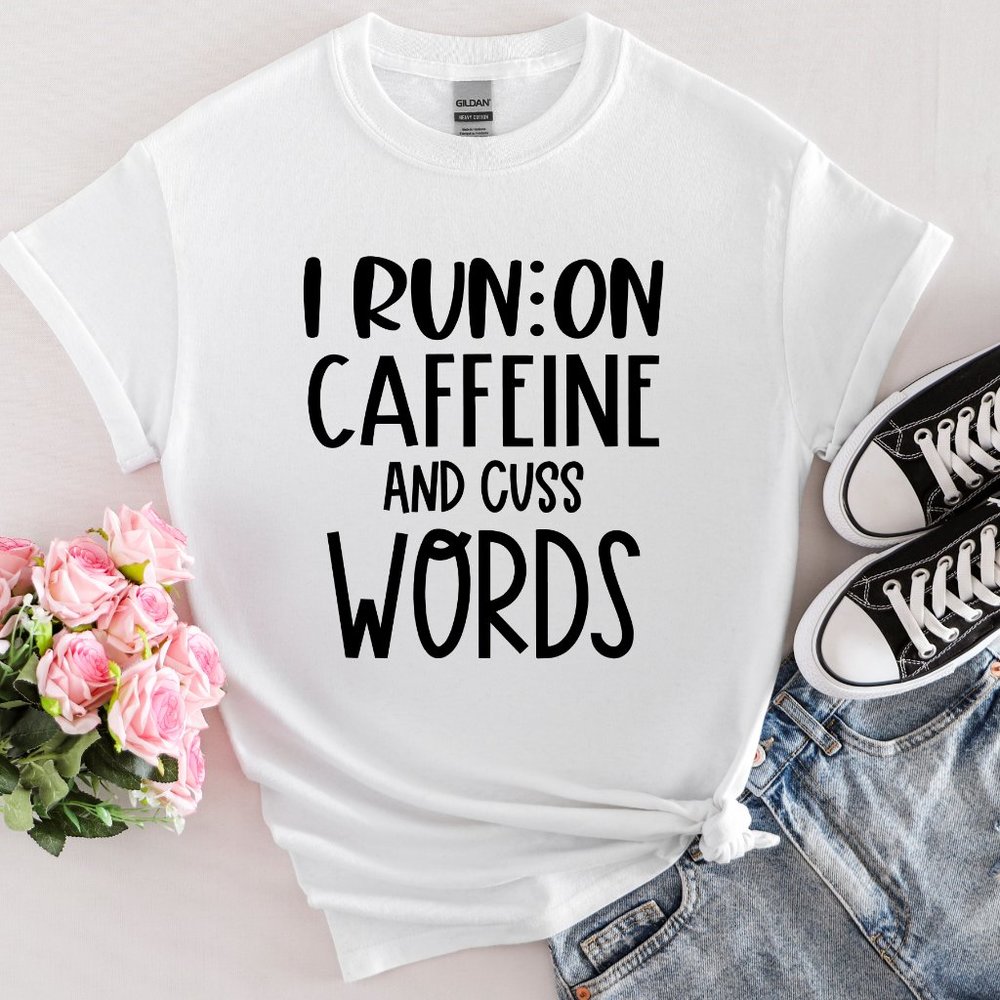 Caffeine & Cuss Words Graphic T-shirt